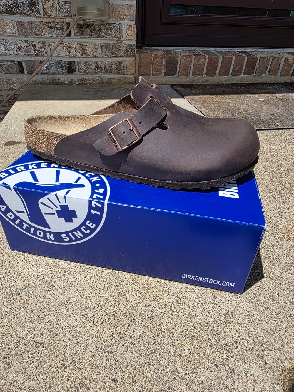 Birkenstock Boston Oiled Leather Habana EU 46 / US Men's 13 - Picture 3 of 9